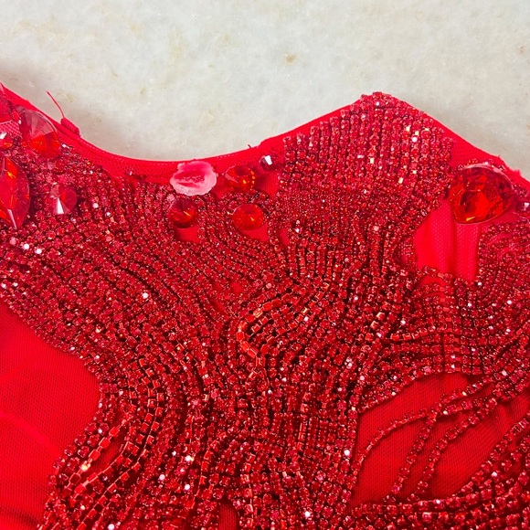 Dazzling Scarlet Mini Dress - Picture 7 of 7